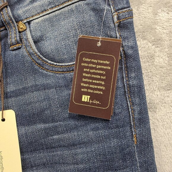 KUT from the Kloth Jeans Womens 2 Blue Catherine Boyfriend Distressed Stretch - Picture 8 of 14